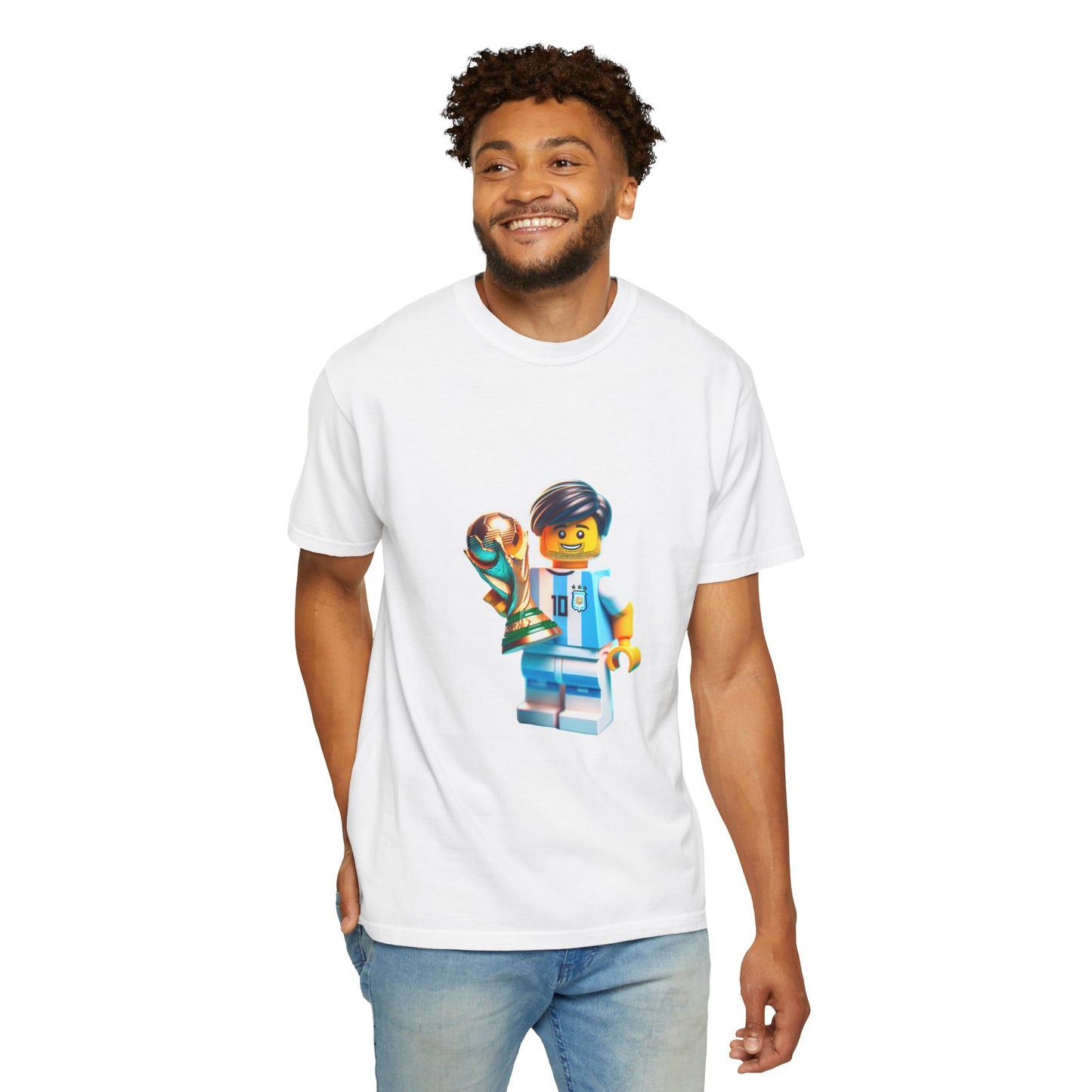 Print T-Shirt – Leo Messi Lego Style 'Qué Miras, Bobo?'