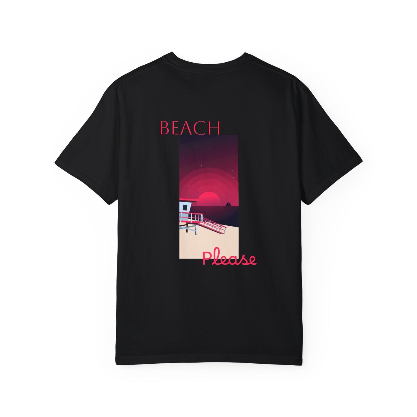 Print T-Shirt – Beach sunset, beach please