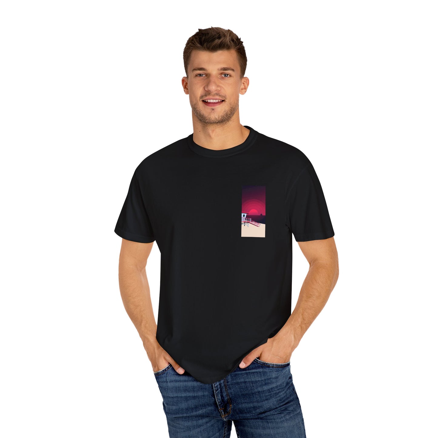 Print T-Shirt – Beach sunset, beach please