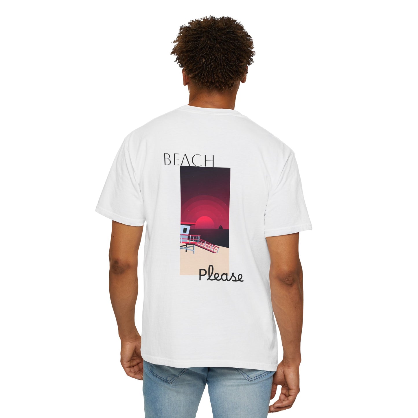 Print T-Shirt – Beach sunset, beach please