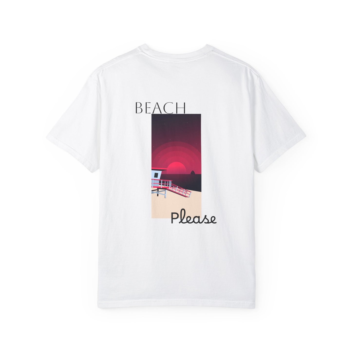 Print T-Shirt – Beach sunset, beach please