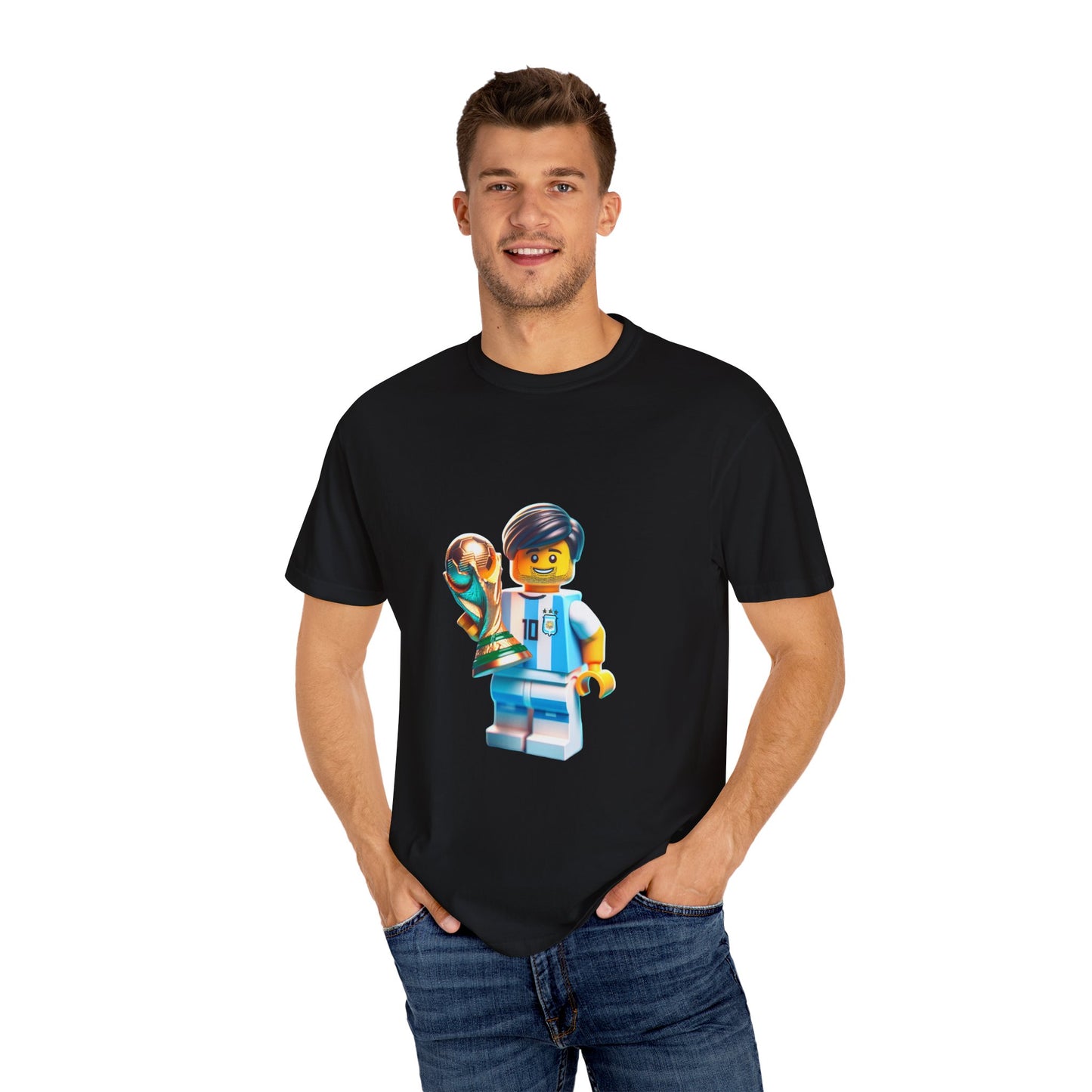 Print T-Shirt – Leo Messi Lego Style 'Qué Miras, Bobo?'